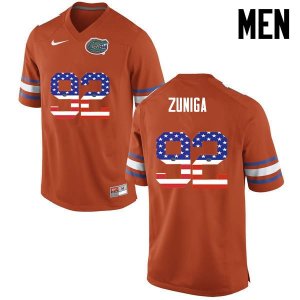 Men's Florida Gators #92 Jabari Zuniga NCAA Nike Orange USA Flag Fashion Authentic Stitched College Football Jersey FUP8562IP